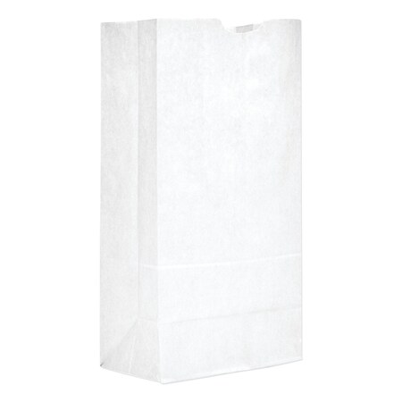 General Paper Bags, 40 lbs Cap., No 20, 8.25"w x 5.94"d x 16.13"h, White, PK500 51040